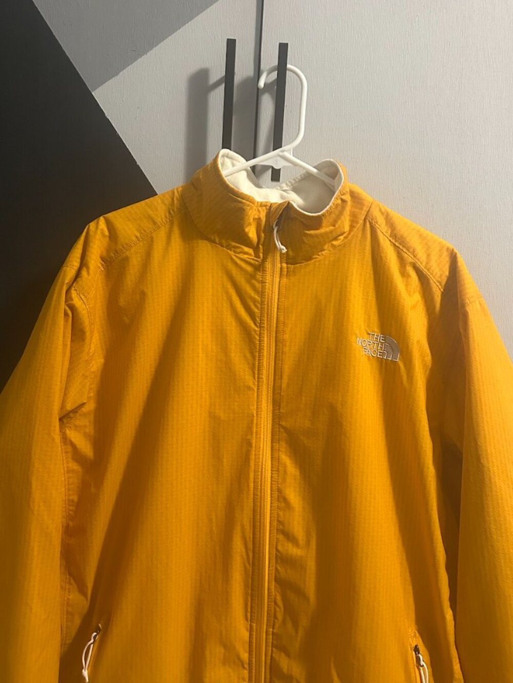The North Face Yellow Coyote Tower Fleece-Lined Rain Jacket Men's XL